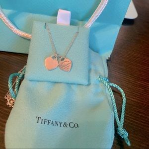 Pink Double Heart Tag Pendant Tiffany and Co.